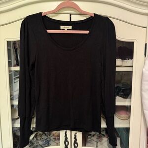 Madewell Soft Stretchy Black Long Sleeve Sweater Shirt